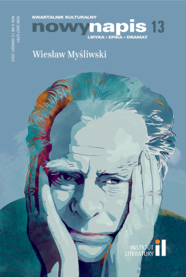 Okładka - Kwartalnik Nowy Napis #13. Wiesław Myśliwski