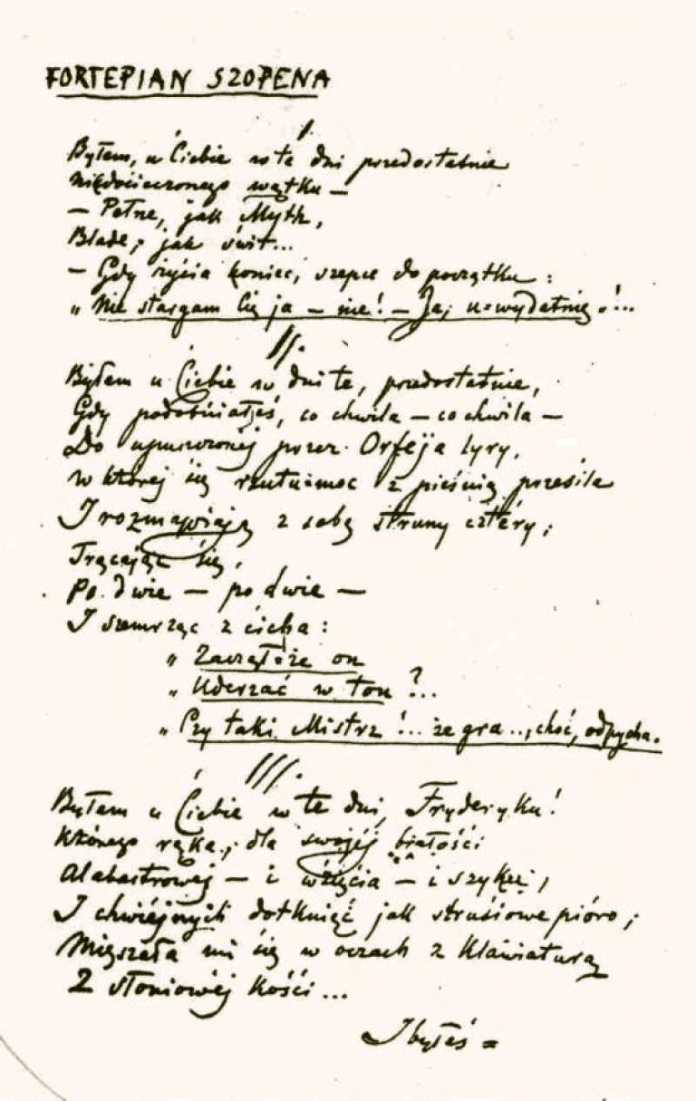 Rękopis "Fortepianu Szopena"